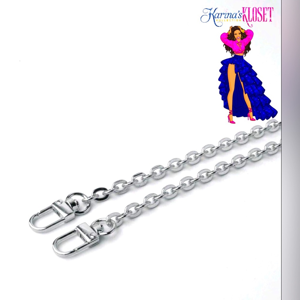 🎉 Silver Unbranded Chain for Necklace, Bags & Clutch. LV Lock & Key 🎉